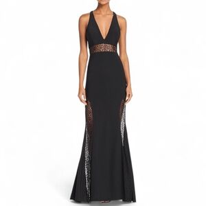 REVOLVE × JAYGODFREY Tenor Lace Inset Maxi Gown Dress Floor Length Cut Out 4